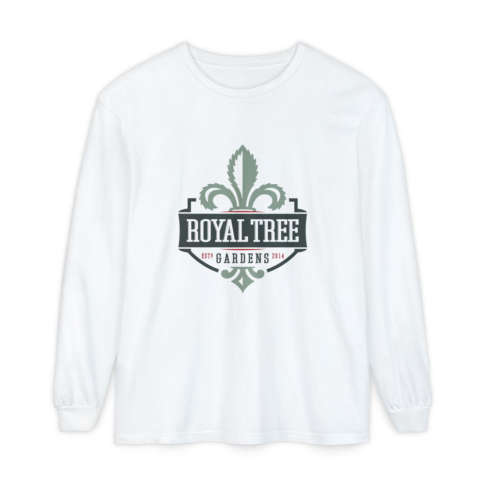 Royal Tree Crest Long Sleeve Tee — White